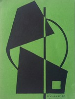 Kassák Lajos - 25 x 19 cm litográfia cca 1963