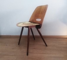 Mid-century designer jelzett Tátra-szék, tervező Frantisek Jirak 1965, felújítandó!