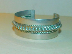Braided like. Retro stainless steel bracelet