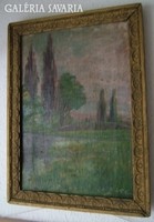 Gostonyi alice - antique landscape - oil / canvas