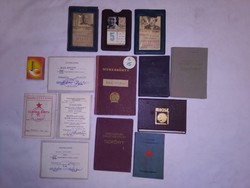 Régi, retro igazolványok - együtt