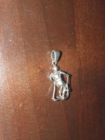 Marked 925 silver skiing pendant