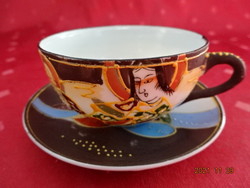 Japanese porcelain coffee cup + placemat, the cup eggshell is thin. He has!