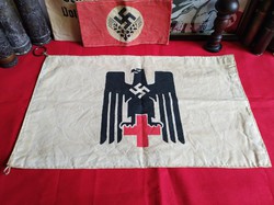 NSDAP náci, horogkeresztes "Deutsches Rotes Kreuz" zászló