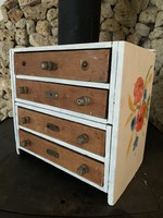 Spicy cupboard with 4 drawers poppy
