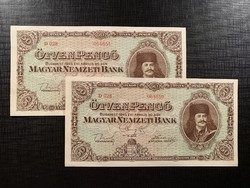 *** Unc serial number 1945 and 50 pairs of pengos ***