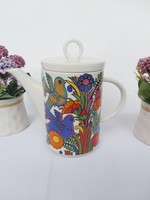 Beautiful Villeroy & Boch Acapulco Bird Pigeon Teapot Jug Nostalgia Collectible Piece