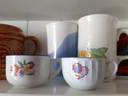2 small antique porcelain cups
