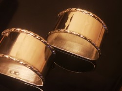 Art deco silver elegant napkin ring pair 73gr