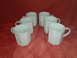 Snow white, 6 porcelain mugs, cups.