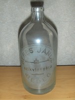 Antik feliratos szódásüveg Béres János Bedeg 20 cm (2)