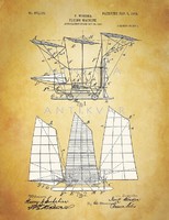 Old flying sailboat structure 1908 wondra invention patent drawing flight history