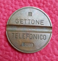 Italian telephone coin from 1973