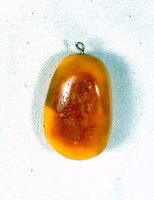 Amber pendant with silver fittings!