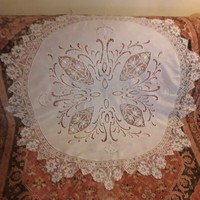 Antique round tablecloth