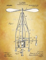 Old flying propeller structure 1910 kummer invention patent drawing flight story helicopter