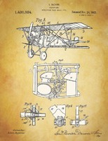Old two-deck aircraft nieuport 10 1922 bazaine invention patent drawing flight story