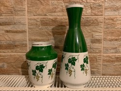 Lippelsdorf szőlőfürtös porcelán váza, jelzése 1951-1974 közötti GDR