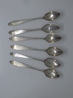 6 pcs 13 lats antique silver small spoons