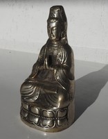Tibeti ezüst Buddha - tibeti tradicionális kegytárgy