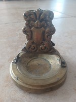 Antique copper match holder, Hungarian metal and lamp factory