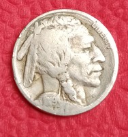 Indián fejes 5 centes 1919-ből