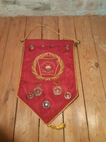 Socialist brigade flag with decorations