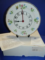 Hollóházi hortenzia mintás óra eredeti dobozában