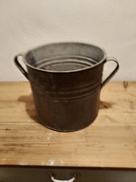 Old tin washing pot
