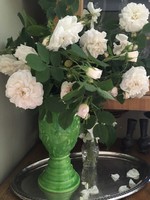 Art deco kispesti Gránit zöld váza