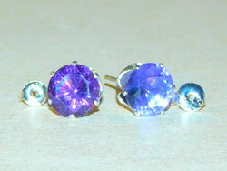 Amethyst luster crystal earrings