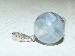 Agate mineral sphere pendant