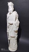 Magassága: 42 cm!!! Ritkaság Kligl Sándor  Mózes szobor biszkvit porcelán szobor nagy méretű jelzett