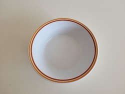 Retro Alföldi porcelán tányér tál barna csíkos leveses főzelékes régi mélytányér
