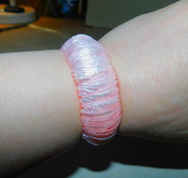 Pink pearl shiny shells bracelet