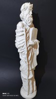 Magasság 42 cm!!! Ritkaság Kligl Sándor  Mózes szobor biszkvit porcelán szobor látványos jelzett