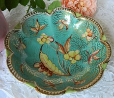 Bereznay w. Vilma with sign, oscar schlegelmilch serving bowl, centerpiece, turquoise, collector