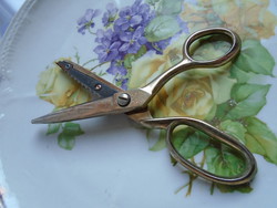 Antique, English, marked zigzag scissors.