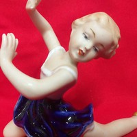 German, German Wallendorf kid ballerina, dancer porcelain figurine.