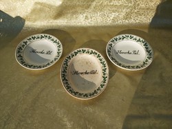 Murányi antik neves tányérok 1880 as évek.