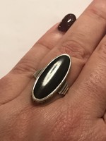 Nagy onixköves ezüstgyűrű