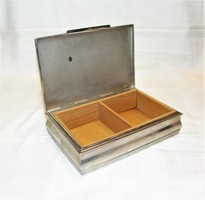 Art Deco  alpakka  doboz