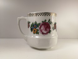 Antique rosy, floral porcelain mz altrohlau mug 10