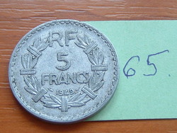 FRANCIA 5 FRANCS FRANK 1949  ZÁRT 9 -s  ALU. 65.