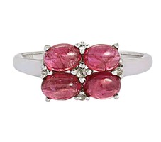Ezüst gyűrű 925, turmalin (rózsaszín ) 2 karát