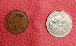 Ausztrál 1 és 5 cent