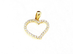 Brill 14k Gold Heart Pendant with Diamonds 0.21 Ct