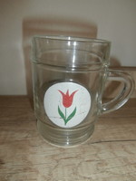 Retro kid's glass with ovis sign for tulips 
