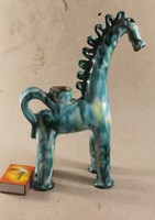 Art deco glazed ceramic giraffe candlestick 426