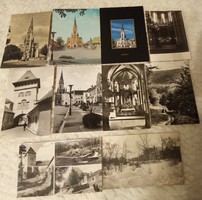31 Régi antik fotó +litográfia képeslap 1923-1936 Kőszeg Szhely Kőszegi-hegység fekete-fehér színes